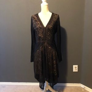 BCBGMaxAzria Black Lace Dress L NWOT